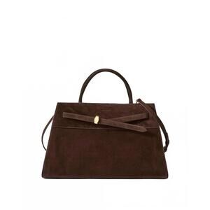NEW VERONICA BEARD women's large suede satchel bag in espresso